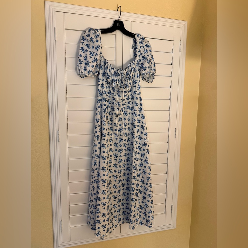 Blue Floral Maxi Dress
